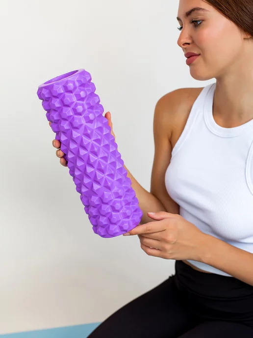 Hopefitness МФР ролл массажный валик для спины, фиолетовый, фото 5