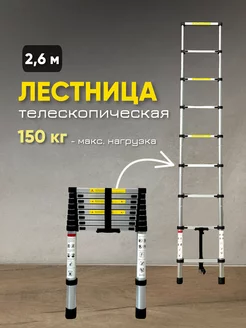 лестница телескопическая трансформер ИВА TL-9 стремянка