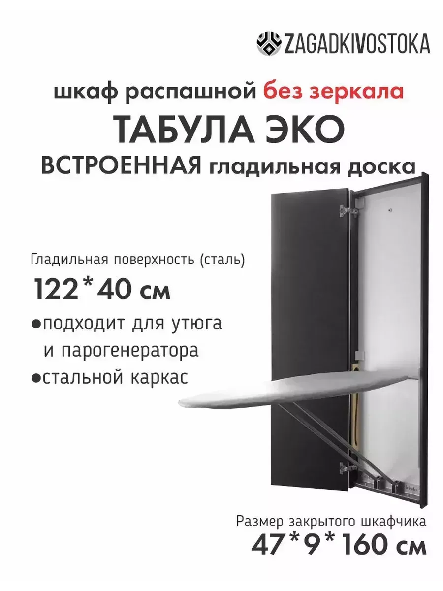 Гладильная доска встраиваемая ТабулаЭко распашн венге лево