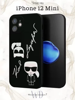 Чехол на iPhone 12 mini с принтом Karl Lagerfeld