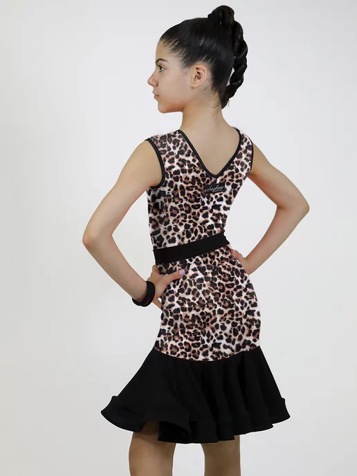 SARDANA DRESS Платье для танцев (латины) с воланами, черный, фото 7