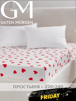 Простынь евро 220х240 см Guten Morgen 243440423 купить за 606 ₽ в интернет-магазине Wildberries