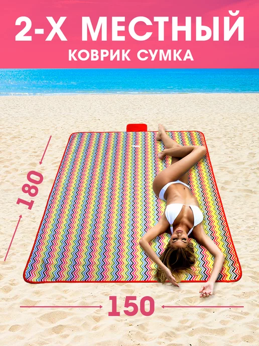 Riba Пляжный коврик подстилка для пикника, голубой, фото 2