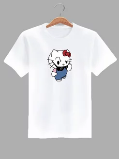 Футболка с принтом hello kitty