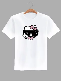 Футболка с принтом hello kitty