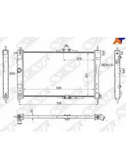 Радиатор охлаждения для Дэу Нексия 100 1995-2008, Daewoo Nex