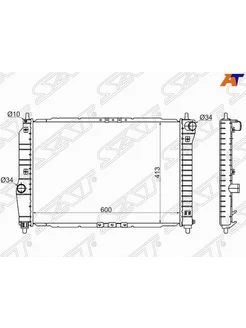 Радиатор охлаждения для Шевроле Авео Т200 2003-2008, Chevrol