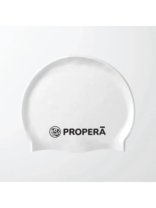PROPERĀ Шапочка для бассейна детская силиконовая, белый, фото 2