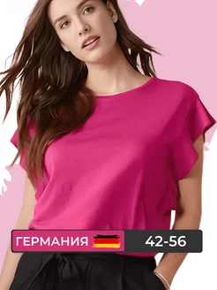 Футболка с воланом хлопок Tchibo by woman 243607739 купить за 2 961 ₽ в интернет-магазине Wildberries