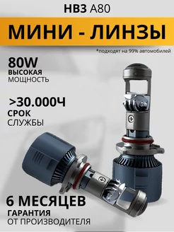 Светодиодные линзованные лампы HB3 mini лед линзы salimova 243609651 купить за 1 975 ₽ в интернет-магазине Wildberries