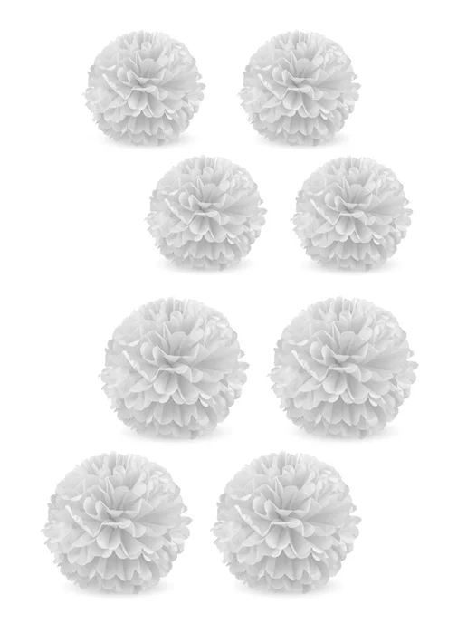 Happy poms Бумажные помпоны для праздника 35см, 25см, в наборе 6 шт, 9 шт, фото 2
