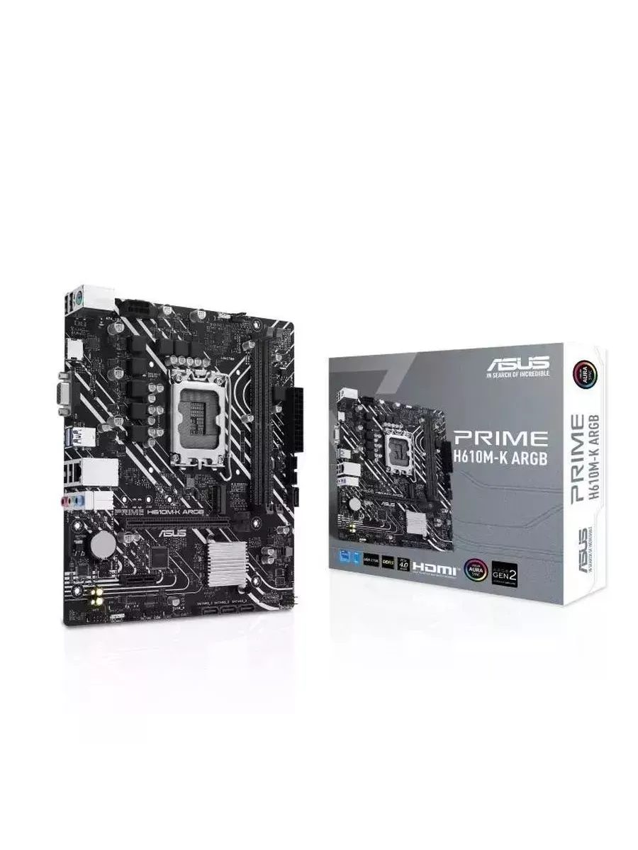 Asus Материнская плата PRIME H610MK ARGB Micro-ATX LGA 1700 DDR5