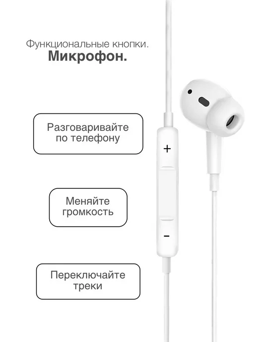 GQbox Вакуумные наушники Jack 3,5, белый, фото 2