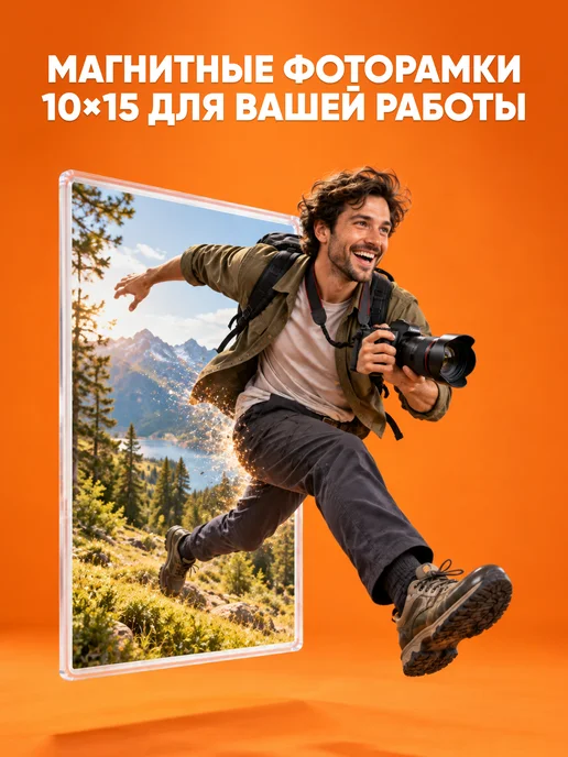 Магнит Групп Фоторамка магнитная на холодильник 10х15 см набор 50 штук, 10x15 см, фото 2
