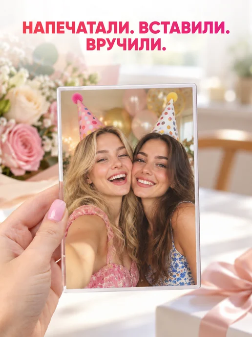Магнит Групп Фоторамка магнитная на холодильник 10х15 см набор 50 штук, 10x15 см, фото 5