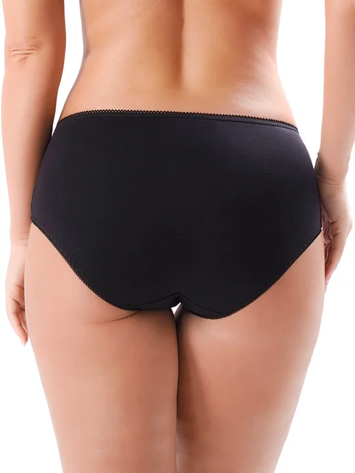 CLEVER WEAR Трусы кружевные с высокой посадкой, черный, фото 5