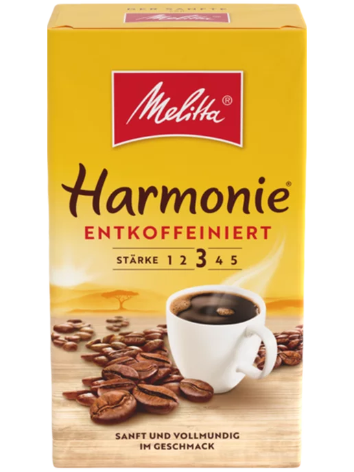 MELITTA Кофе молотый без кофеина Harmonie Entkoffeiniert 500г, 500 г, фото 2