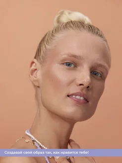 Кремовые румяна-помада стик 2 в 1 rosey beige 02 BLONDESISTER. Цвет бежево-розовый. Вид 3.