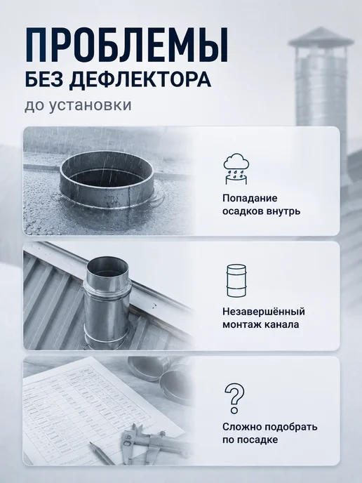 Diaflex Дефлектор вентиляционный для круглых каналов D200 (оцинк.), вариант, фото 3