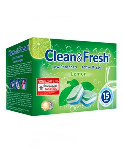 Таблетки для очистки посудомоечных машин Clean&Fresh, 15 шт