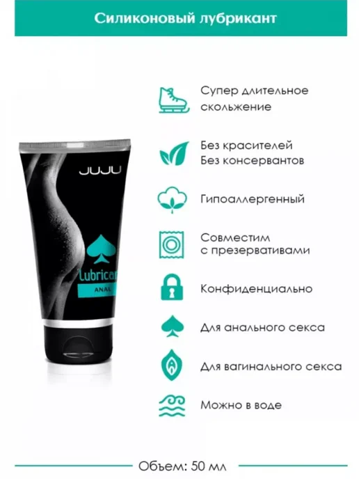 JuJu Силиконовый лубрикант Anal 50ml, 50 мл, фото 2