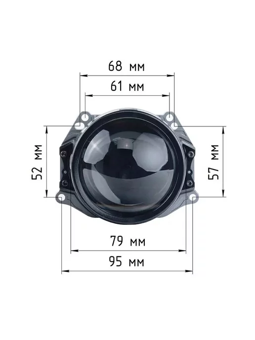 AoZoom Линзы BiLED Dragon K7 Mitsubishi Pajero Sport 2015-2021, 2 шт, фото 5