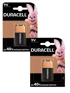 Батарейка крона 9v 2шт. Duracell 243803200 купить за 230 ₽ в интернет-магазине Wildberries