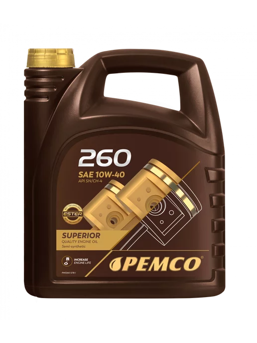PEMCO Масло моторное 260 10W-40, 5л, 5 л
