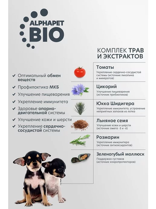 Сухой корм Alpha Pet для собак, мелкие, щенки, 0,5 кг, фото 4