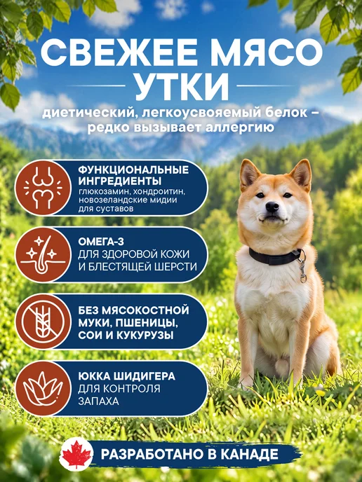 Сухой корм Pronature Holistic Panasia для собак, беззерновой, утка, 0,34 кг, фото 3