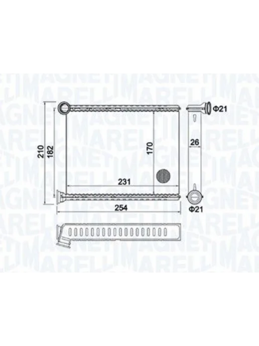 MAGNETI MARELLI Радиатор печки Пежо 308, Ситроен C3 Пикассо 07-, вариант, фото 3