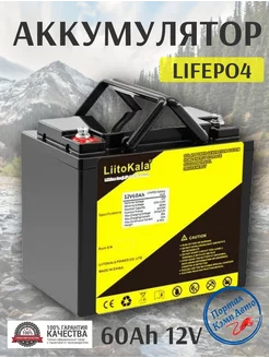 Аккумулятор литий-железо-фосфатный Lifepo4 60Ah 12v LiitoKala 243945180 купить за 12 627 ₽ в интернет-магазине Wildberries