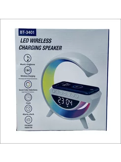 Колонка ночник часы Led Wireless Charging BT-3401-5W