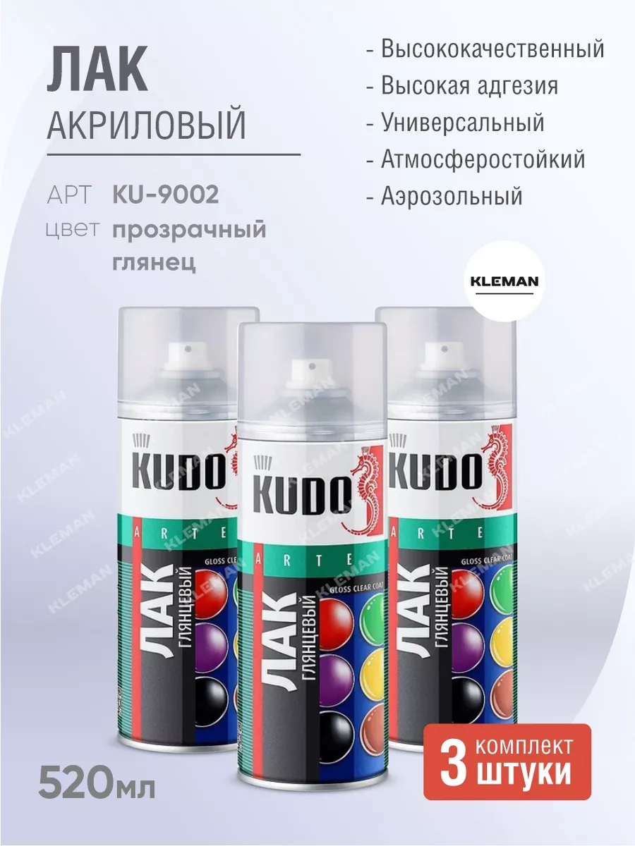 Лак акриловый глянцевый 3 шт