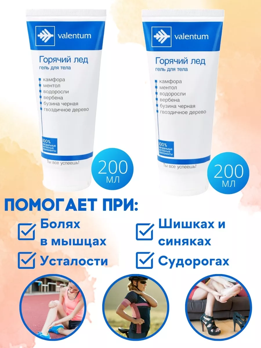 Горячий лед гель для тела 2х