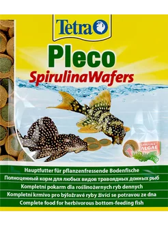 Корм Pleco Wafers для травоядных донных рыб спирулина 15 г