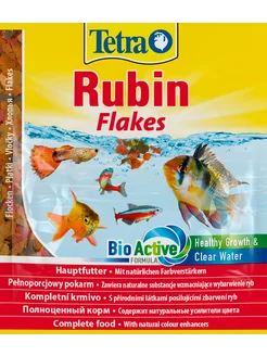 Корм хлопья Rubin Flakes для окраски аквариумных рыб 12 г