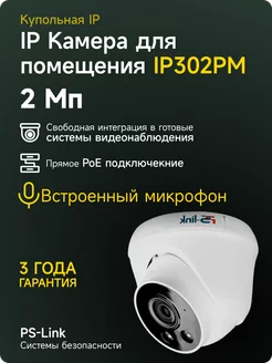 Купольная камера с микрофоном IP 2Мп 1080P IP302PM