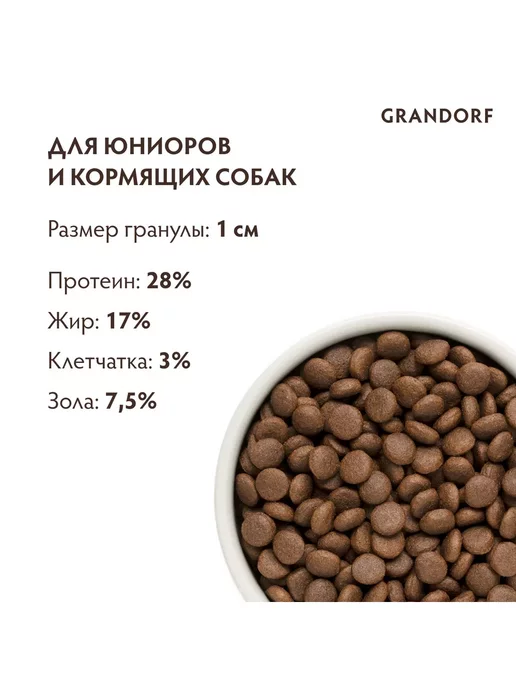 Сухой корм Grandorf' Грандорф для собак, щенки, ягненок, 3 кг, фото 2