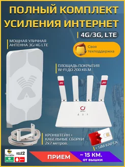 Интернет антенна 3G 4G уличная. Полный комплект усиления Антэкс 244164533 купить за 11 542 ₽ в интернет-магазине Wildberries