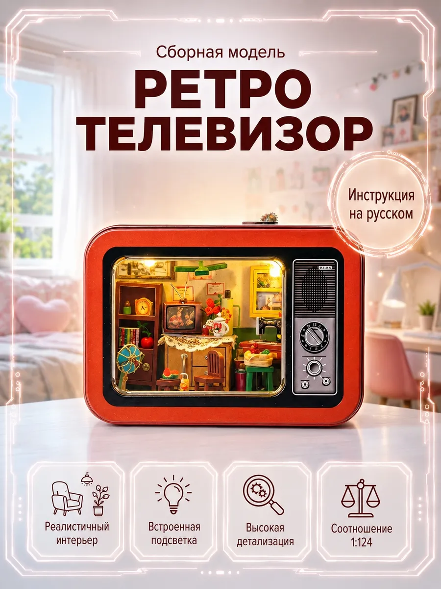 Румбокс Ретро-телевизор красный