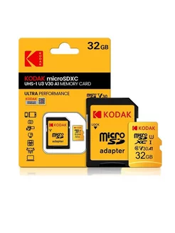 Карта памяти MicroSD класс 10 UHS-1 U3 V30 A1 32 ГБ