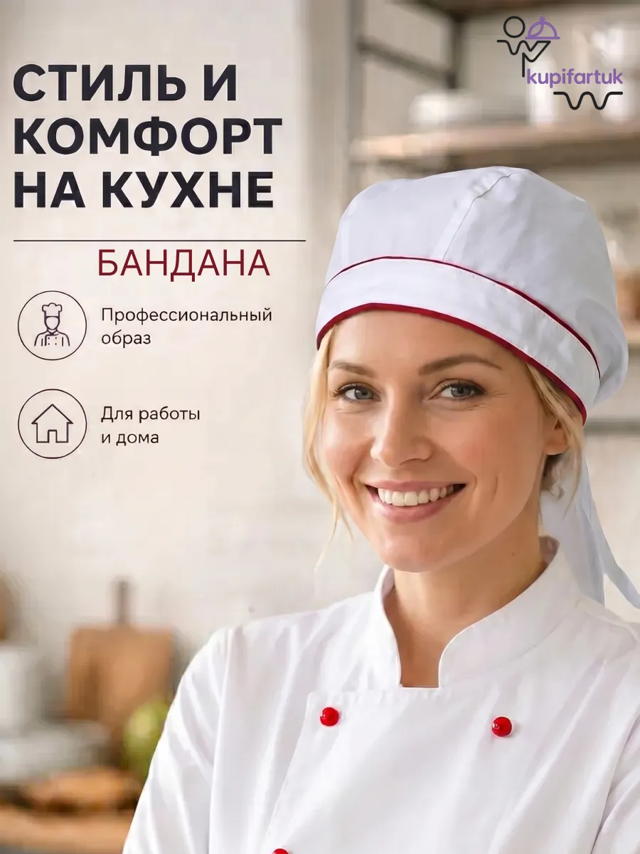 Колпак поварской бандана