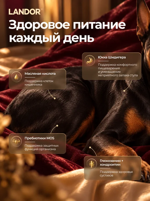 Сухой корм Landor Кормящих для собак, щенки, индейка, 1,55 кг, фото 3