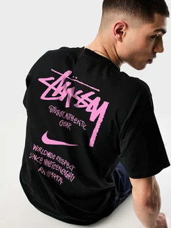 Футболка оверсайз с принтом Stussy