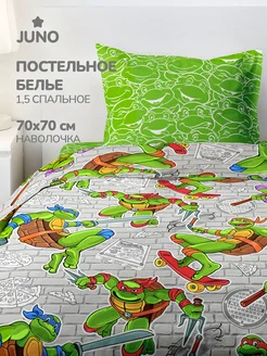 Детское постельное белье 1.5 спальное 70х70 Черепашки ниндзя Juno 244484070 купить за 1 638 ₽ в интернет-магазине Wildberries