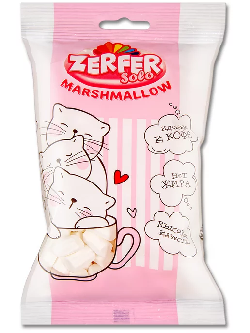 ZERFER Зефир маршмеллоу «Solo» для кофе и какао, 65 г, 65 г, фото 2