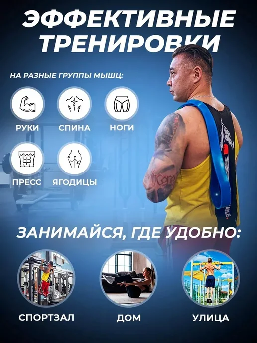 ЛУЧЛЕТА Фитнес резинка для подтягиваний, синий, фото 2