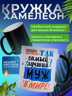 Кружка хамелеон для чая, Подарок Мужу