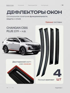 Дефлекторы боковых окон CHANGAN CS55 Plus с 2019 г МаркеТерра 244712152 купить за 1 830 ₽ в интернет-магазине Wildberries